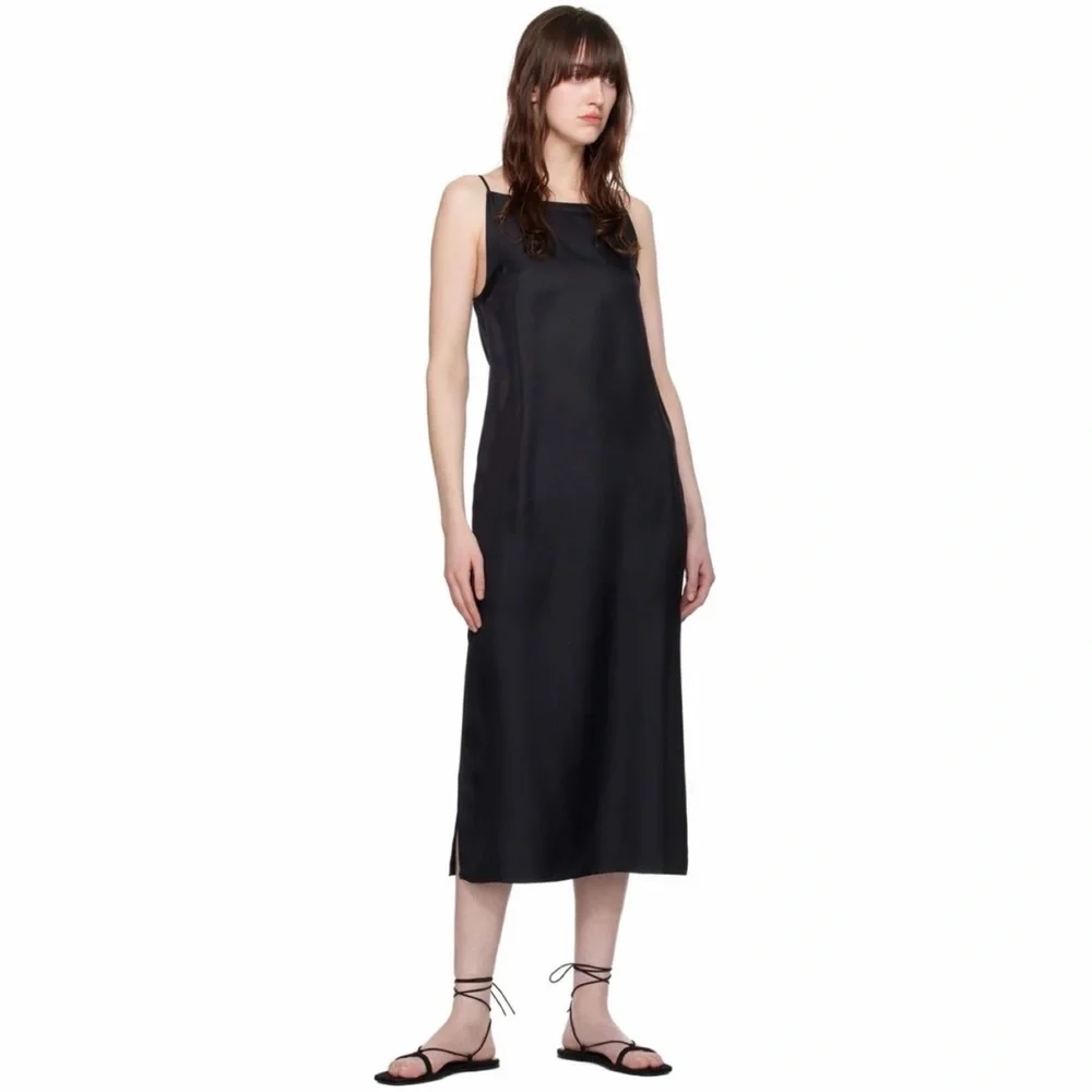 New w/ Tags Loulou Studio Silk Midi Dress size XS - Picture 2 of 4